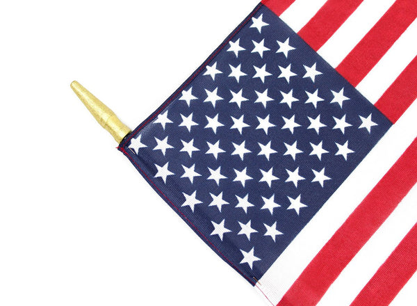 Poly U.S. School Room Flag W/ Black Staff & Gold Tip - Atlas 